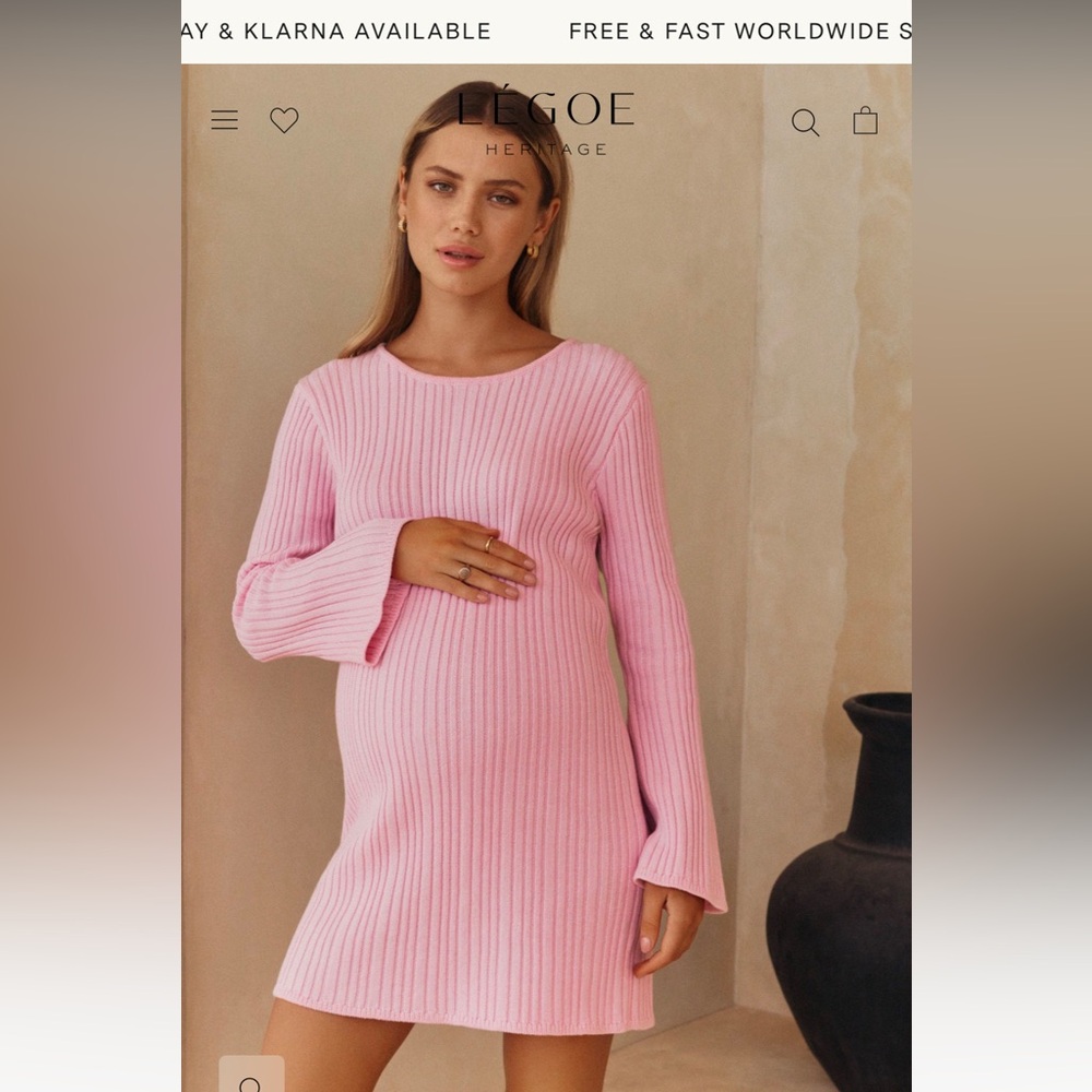 NWT Legoe Maternity Pink Dress